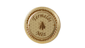 Befőttes üveg tető Mézes Termelői  82 mm arany