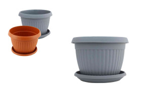 Cserép Bella 6.+ alátét 34 cm vörös #/15