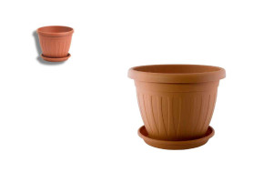 Cserép Vanecia+ alátét 25 cm TERRA #/24