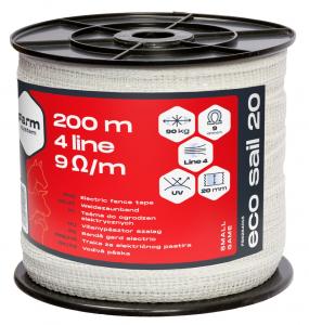 FS8284015 Eco Sail 20 villanypásztor szalag fehér /9 ohm/m, 90 kg, 200 m, 20 mm/