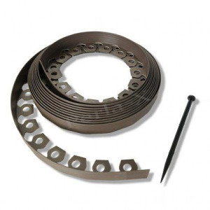 Gyep szegély BARNA 3,8cm x 10m leszúróval