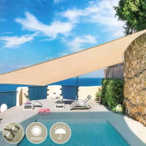 Napvitorla 5x5m Bézs négyzet alakú