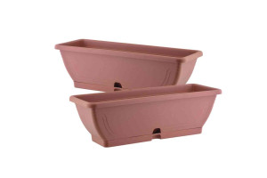 Virágláda Viktória + alátét 50 cm TERRA